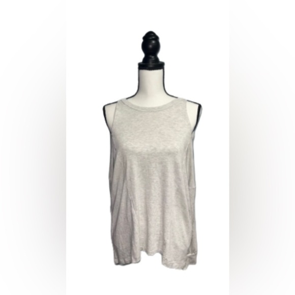 LNA Tops - Cold shoulder grey long sleeve top